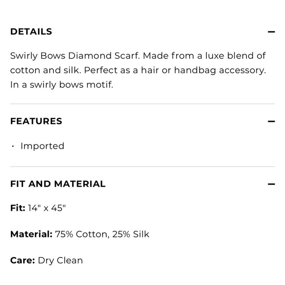 Talbots swirly bows Diamond scarf - Picture 6 of 15